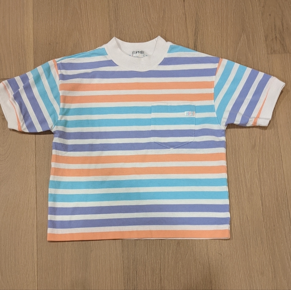 Vintage girls boxy fit ESPRIT pocket tshirt